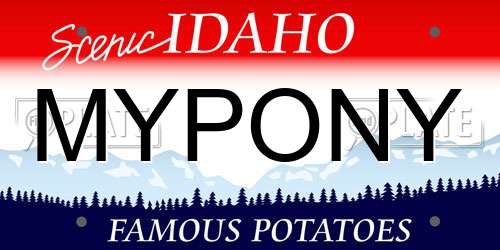 MYPONY Idaho License Plate