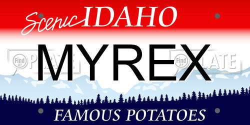MYREX Idaho License Plate