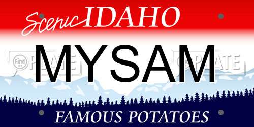 MYSAM Idaho License Plate