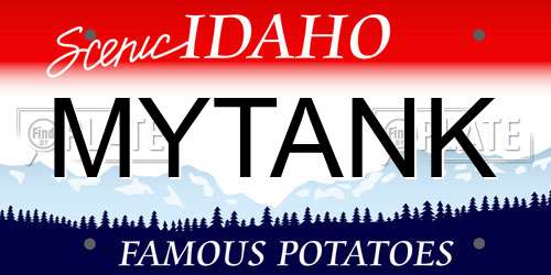 MYTANK Idaho License Plate