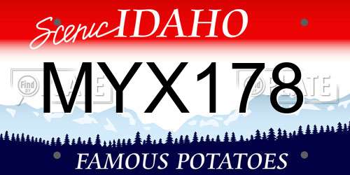 MYX178 Idaho License Plate
