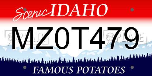 MZ0T479 Idaho License Plate