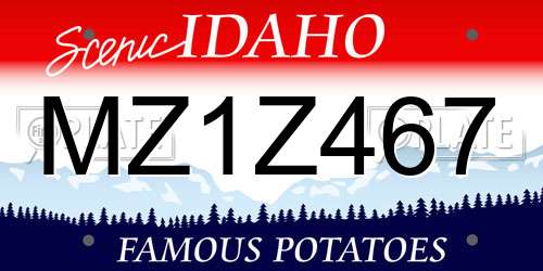 MZ1Z467 Idaho License Plate