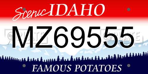 MZ69555 Idaho License Plate