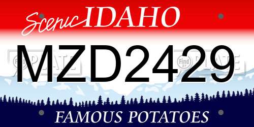 MZD2429 Idaho License Plate