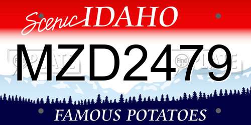 MZD2479 Idaho License Plate