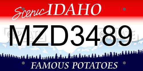 MZD3489 Idaho License Plate