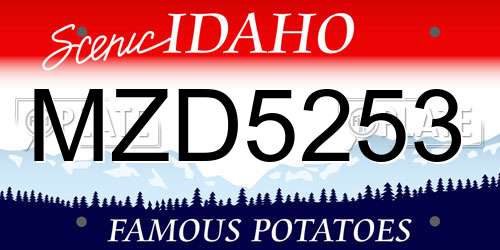 MZD5253 Idaho License Plate