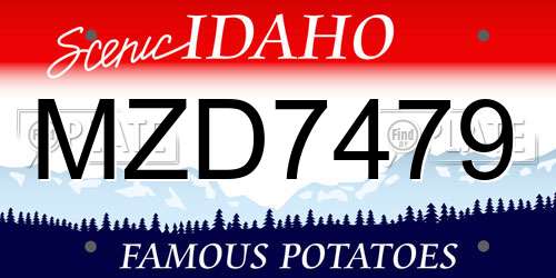 MZD7479 Idaho License Plate