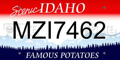MZI7462 Idaho License Plate