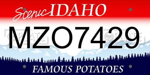 MZO7429 Idaho License Plate