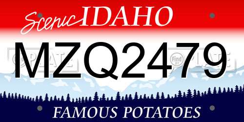 MZQ2479 Idaho License Plate