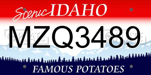 MZQ3489 Idaho License Plate