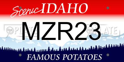 MZR23 Idaho License Plate