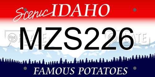 MZS226 Idaho License Plate