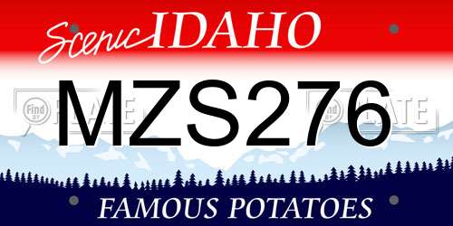 MZS276 Idaho License Plate