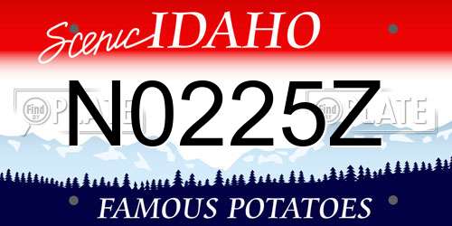 N0225Z Idaho License Plate