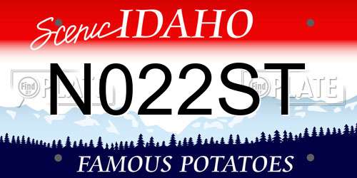 N022ST Idaho License Plate