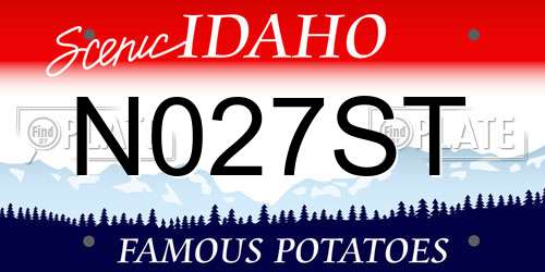 N027ST Idaho License Plate
