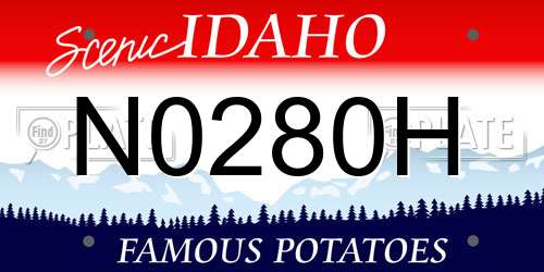 N0280H Idaho License Plate