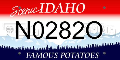 N0282O Idaho License Plate