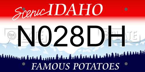 N028DH Idaho License Plate