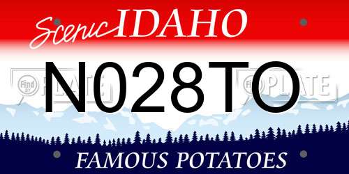 N028TO Idaho License Plate