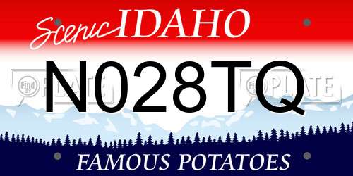 N028TQ Idaho License Plate