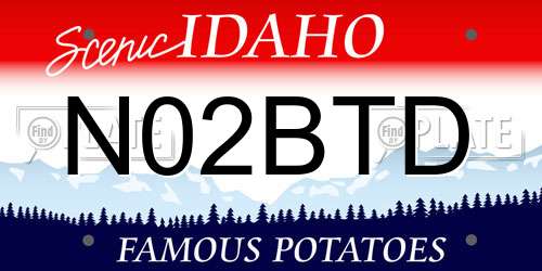N02BTD Idaho License Plate