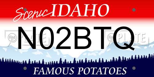 N02BTQ Idaho License Plate