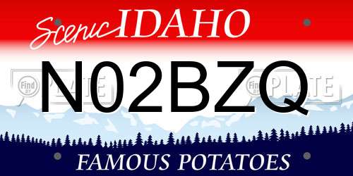 N02BZQ Idaho License Plate