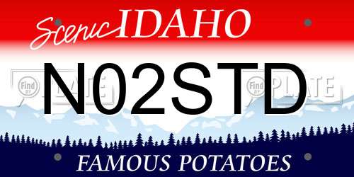 N02STD Idaho License Plate