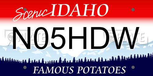N05HDW Idaho License Plate