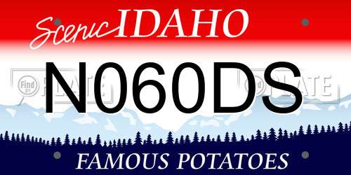N060DS Idaho License Plate