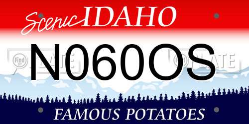 N060OS Idaho License Plate