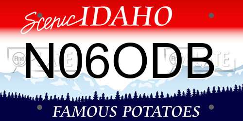 N06ODB Idaho License Plate