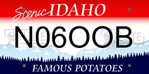 N06OOB Idaho License Plate