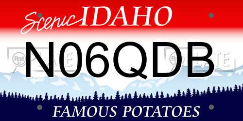 N06QDB Idaho License Plate