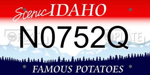 N0752Q Idaho License Plate