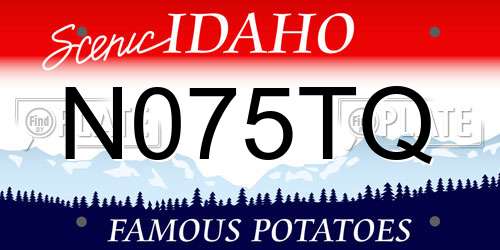N075TQ Idaho License Plate