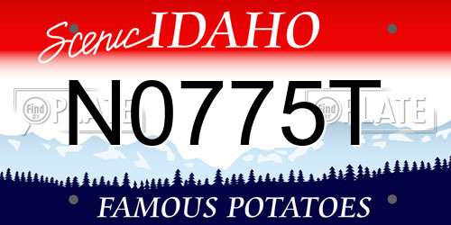 N0775T Idaho License Plate