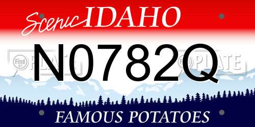 N0782Q Idaho License Plate