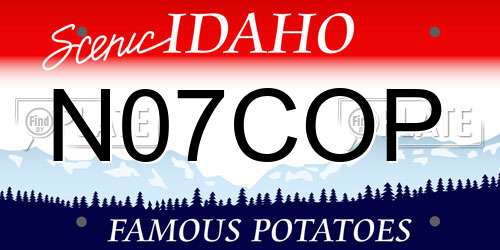 N07COP Idaho License Plate