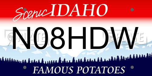 N08HDW Idaho License Plate