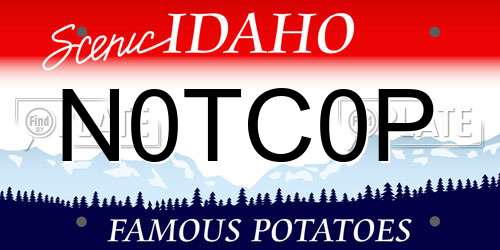 N0TC0P Idaho License Plate