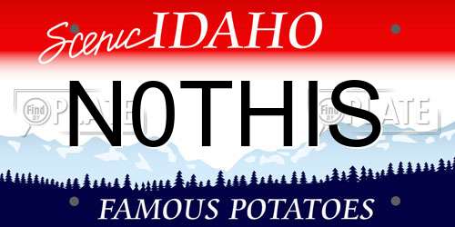 N0THIS Idaho License Plate