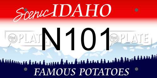 N101 Idaho License Plate