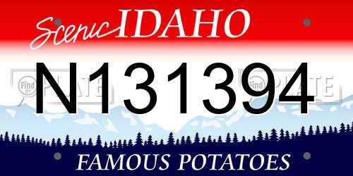 N131394 Idaho License Plate