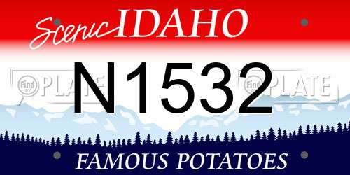 N1532 Idaho License Plate