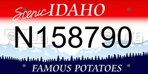 N158790 Idaho License Plate